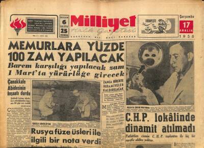 Milliyet Halk Gazetesi 17 Aralık 1958 - CHP Lokalinde Dinamit Atılmadı GZ82887 - 1