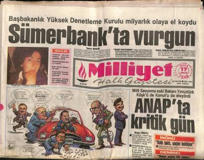 Milliyet Halk Gazetesi 17 Aralık 1989 - Big Ben İlk Kez Durdu - Sümerbankta Vurgun GZ117973 - 1