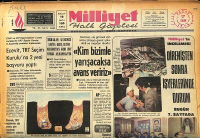 Milliyet Halk Gazetesi 17 Ekim 1976 - Merkez Bankası Almanyada Şube Açıyor GZ85651 - 1