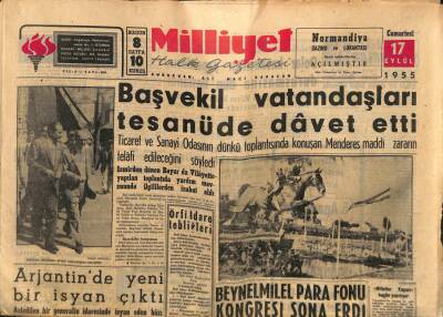 Milliyet Halk Gazetesi 17 Eylül 1955 - Arjantinde Yeni Bir İsyan Çıktı GZ74354 - 1