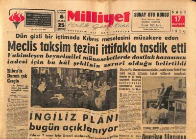 Milliyet Halk Gazetesi 17 Haziran 1958 - Adana İstasyonunda Bir Benzin Tankeri Yandı GZ88794 - 1