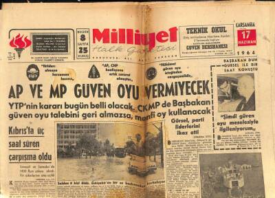 Milliyet Halk Gazetesi 17 Haziran 1964 - Japonyada Depremden 21 Kişi Öldü GZ81799 - 1