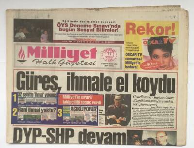 Milliyet Halk Gazetesi 17 Haziran 1993 - Yeni Koalisyon Pazarlığı GZ8707 - 1