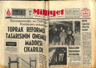 Milliyet Halk Gazetesi 17 Kasım 1971 - Habeşistan İmparatoru İstanbulda GZ74498 - 1