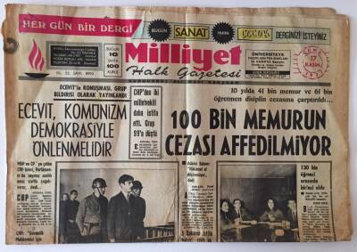 Milliyet Halk Gazetesi 17 Kasım 1972 - İnönü Senatoda Yemin Etti GZ11415 - 2