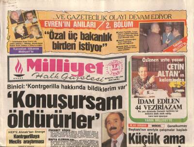 Milliyet Halk Gazetesi 17 Kasım 1990 - Galatasaraylı Milli Futbolcu Tanju Çolakın Kızı Oldu GZ83990 - 1
