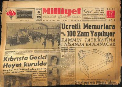Milliyet Halk Gazetesi 17 Mart 1959 - Barutçunun Cenazesi Dün Törenle Kaldırıldı GZ86237 - 1