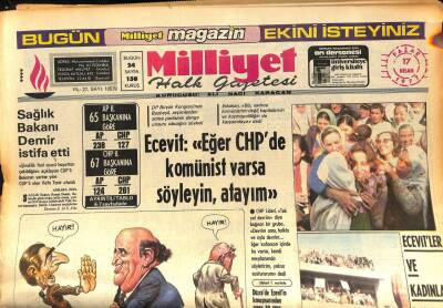 Milliyet Halk Gazetesi 17 Nisan 1977 - Öztürk Serengil İle Nilgün Atılgan Nişanlandılar GZ86835 - 1