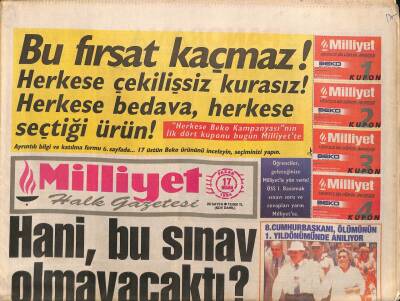 Milliyet Halk Gazetesi 17 Nisan 1994 - Ardeşen Silah Fabrikasında Çiller İçin Atmaca 58 Marka Silah Üretildi GZ96452 - 1