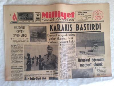 Milliyet Halk Gazetesi 17 Ocak 1967 - Ortaokul Öğrenimi Mecburi Olacak GZ73704 - 1