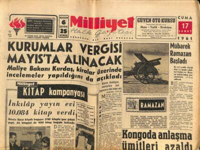 Milliyet Halk Gazetesi 17 Şubat 1961 - Soma Madeninde Çıkan Yangın 10 Yıl Sürecek GZ76154 - 1
