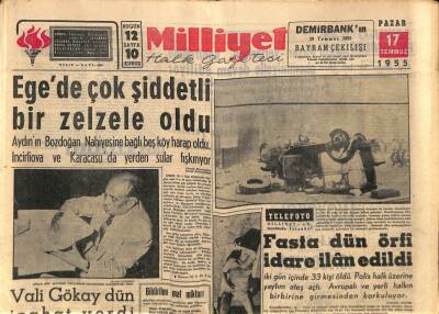 Milliyet Halk Gazetesi 17 Temmuz 1955 - Fasta Dün Örfi İdare İlan Edildi GZ88815 - 1