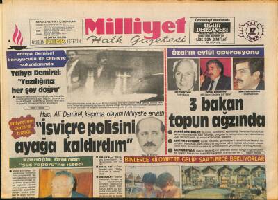 Milliyet Halk Gazetesi 17 Temmuz 1984 - Yahya Demirel Koruyucusu İle Cenevre Sokaklarında - Bürokrasi , Kapıkulede Geçit Vermiyor GZ126050 - 1