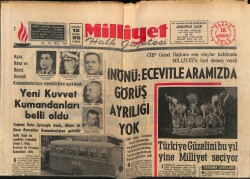 Milliyet Halk Gazetesi 18 Ağustos 1968 - Yeni Kuvvet Kumandanları Belli Oldu GZ70484 - 2