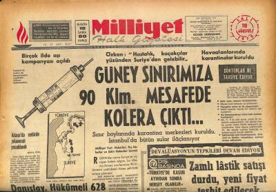 Milliyet Halk Gazetesi 18 Ağustos 1970 - Antalyada 2500 Dekar Orman Yandı GZ87057 - 1