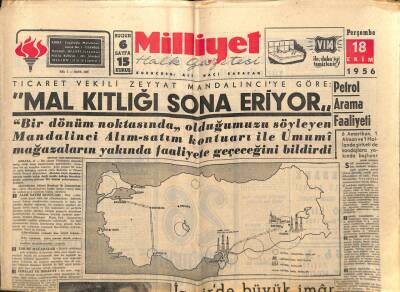 Milliyet Halk Gazetesi 18 Ekim 1956 - İzmirde Büyük İmar Faaliyeti Başlıyor GZ88736 - 1