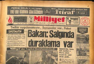 Milliyet Halk Gazetesi 18 Ekim 1970 - Bakan Kolera Salgınında Duraklama Var GZ86852 - 1