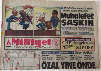Milliyet Halk Gazetesi - 18 Ekim 1987 - Oylar Değişti Özal Yine Önde - GZ43740 - 1