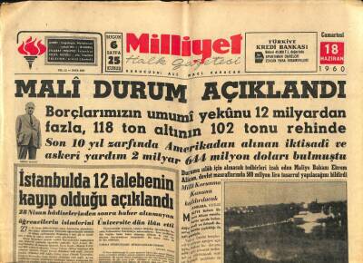 Milliyet Halk Gazetesi 18 Haziran 1960 - Yüksek Adalet Divanı Hususi Kanunu Hazır GZ79236 - 1