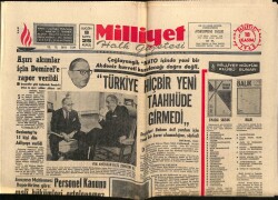 Milliyet Halk Gazetesi 18 Kasım 1968 - Mine Kürkçü , Nişanlısını Alanda Görünce Etrafını Unuttu... GZ67891 - 1