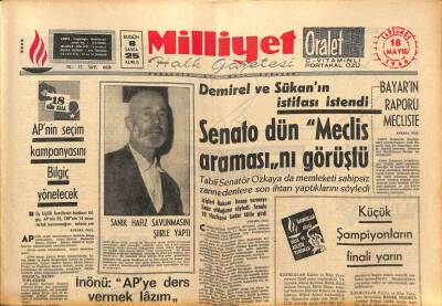 Milliyet Halk Gazetesi 18 Mayıs 1966 - Liz Taylorun Soyunma Odasına Hırsız Girdi - Bayarın Raporu Mecliste GZ92734 - 1