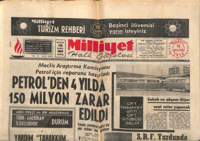 Milliyet Halk Gazetesi 18 Mayıs 1970 - İlk Fosforlu Gübre Fabrikasının Temeli Atıldı GZ88828 - 1