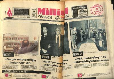 Milliyet Halk Gazetesi 18 Nisan 1977 - Butto , Kendisine Karşı Çıkanları Meclisten Atıyor - Lodos , İstanbulda Vapur Seferlerini Aksattı GZ121604 - 1