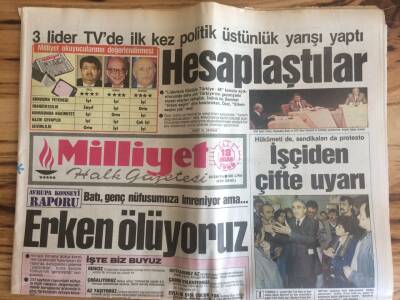 Milliyet Halk Gazetesi 18 Nisan 1989 - Batı , Genç Nüfusumuza İmreniyor Ama... Erken Ölüyoruz GZ72738 - 1