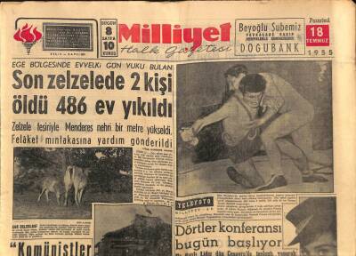 Milliyet Halk Gazetesi 18 Temmuz 1955 - Kuzey Afrikada Hadiseler Devam Ediyor GZ88816 - 1