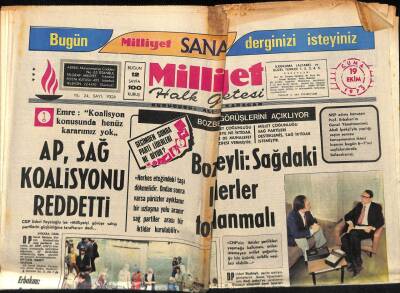 Milliyet Halk Gazetesi 19 Ekim 1973 - Yaşar Kemal Nobeli Kaybetti GZ76233 - 1