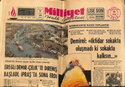 Milliyet Halk Gazetesi 19 Eylül 1976 - Ereğli Demir - Çelikte Direniş Başladı , İpraşta Sona Erdi GZ67900 - 1