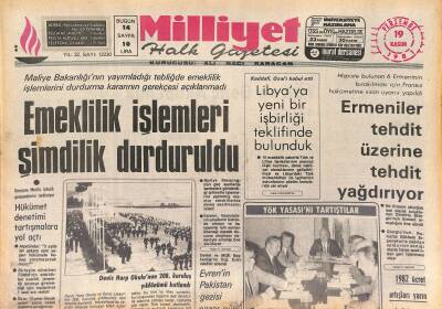 Milliyet Halk Gazetesi 19 Kasım 1981 - Emeklilik İşlemleri Şimdilik Durduruldu - Fenerbahçe Bugün Kampa Giriyor GZ127875 - 1