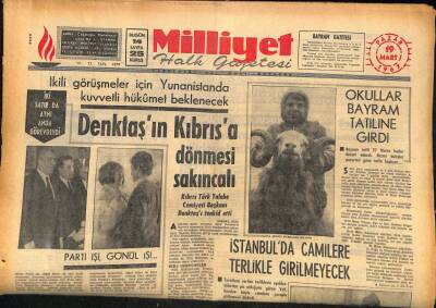 Milliyet Halk Gazetesi 19 Mart 1967 - Türk Sinemasının Genç Aktörü Tunç Okan Sinemayı Bıraktı GZ86699 - 1