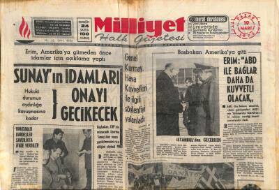 Milliyet Halk Gazetesi 19 Mart 1972 - Atina , Makariosun Gelmesini İstemedi GZ90915 - 1