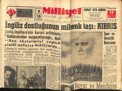 Milliyet Halk Gazetesi 19 Mayıs 1958 - De Gaullee İktidar Yolu Açılıyor GZ76119 - 1