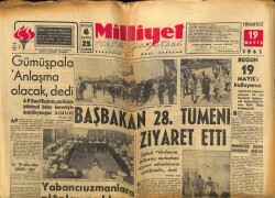 Milliyet Halk Gazetesi 19 Mayıs 1962 - Başbakan 28. Tümeni Ziyaret Etti GZ72615 - 2