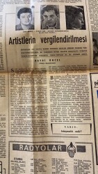 Milliyet Halk Gazetesi 19 Mayıs 1966 - Artistlerin Vergilendirilmesi * Zeki Müren - Ayhan Işık - Zeynep Değirmencioğlu GZ92735 - 2