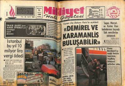 Milliyet Halk Gazetesi 19 Nisan 1975 - İstanbul Bu Yıl 10 Milyar Lira Vergi Ödedi GZ79221 - 1