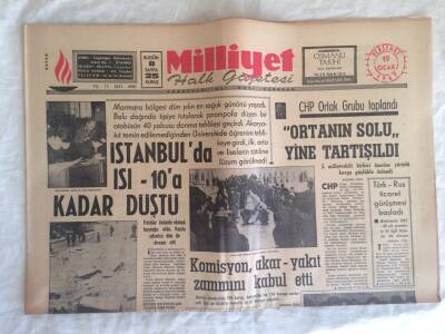 Milliyet Halk Gazetesi 19 Ocak 1967 - Petrol Grevi Aleyhinde Dün Bildiri Dağıtıldı GZ73706 - 1