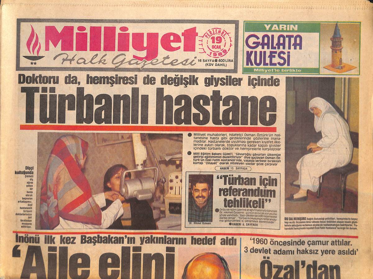 Milliyet Halk Gazetesi 19 Ocak 1989 - Bankalara Türkiye Uyarısı - Küçülme Krizi Büyüyor , Piyasa Şaşkın GZ133142 - 1