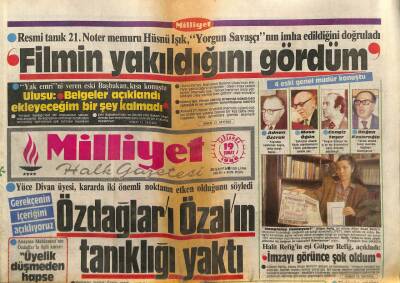 Milliyet Halk Gazetesi 19 Şubat 1986 - Halit Refiğin Eşi Gülper Refiğ , Açıkladı GZ83660 - 1