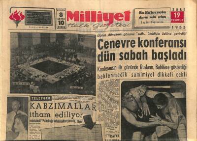 Milliyet Halk Gazetesi 19 Temmuz 1955 - İzmirde Gece Büyük Yangın Çıktı GZ88817 - 1