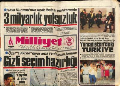 Milliyet Halk Gazetesi 19 Temmuz 1987 - Fatih Köprüsünün Yarısı Bitti , Seneye Hazır GZ62747 - 2