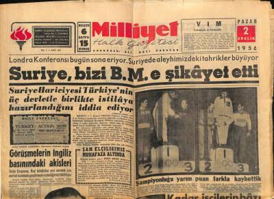 Milliyet Halk Gazetesi 2 Aralık 1956 - Londra Konferansı Bugün Sona Eriyor GZ88723 - 1