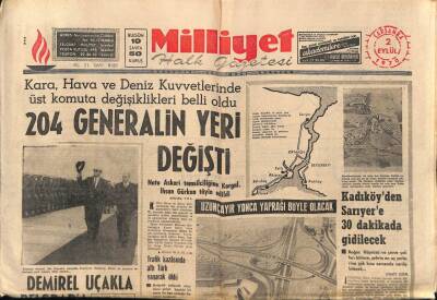 Milliyet Halk Gazetesi 2 Eylül 1970 - Kadıköyden Sarıyere 30 Dakikada Gidilecek GZ87096 - 1