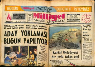 Milliyet Halk Gazetesi 2 Eylül 1973 - Turistler Napolide Sınır Dışı Ediliyor - Kurşun Kalem Ve Defter İthal Edilecek GZ118222 - 1