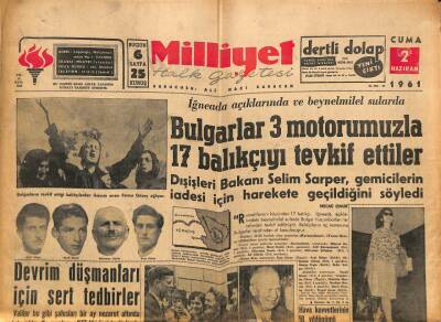 Milliyet Halk Gazetesi 2 Haziran 1961 - Üsküdarda Bir Evde 99 Altın Bulundu GZ92758 - 1