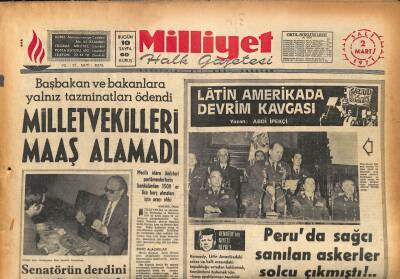 Milliyet Halk Gazetesi 2 Mart 1971 - Yahya Han Meclisin Açılışını Süresiz Erteledi GZ86989 - 1
