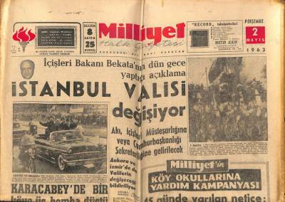 Milliyet Halk Gazetesi 2 Mayıs 1963 - İstanbul Valisi Değişiyor GZ79210 - 1