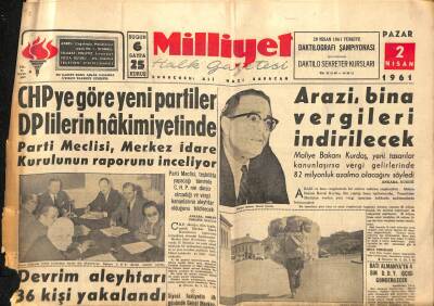 Milliyet Halk Gazetesi 2 Nisan 1961 - Rusya Laos İçin İngiliz Teklifini Kabul Etti GZ92682 - 1